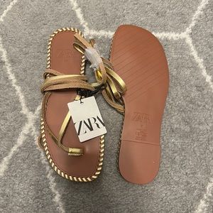 NWT Zara wrap sandals!!!